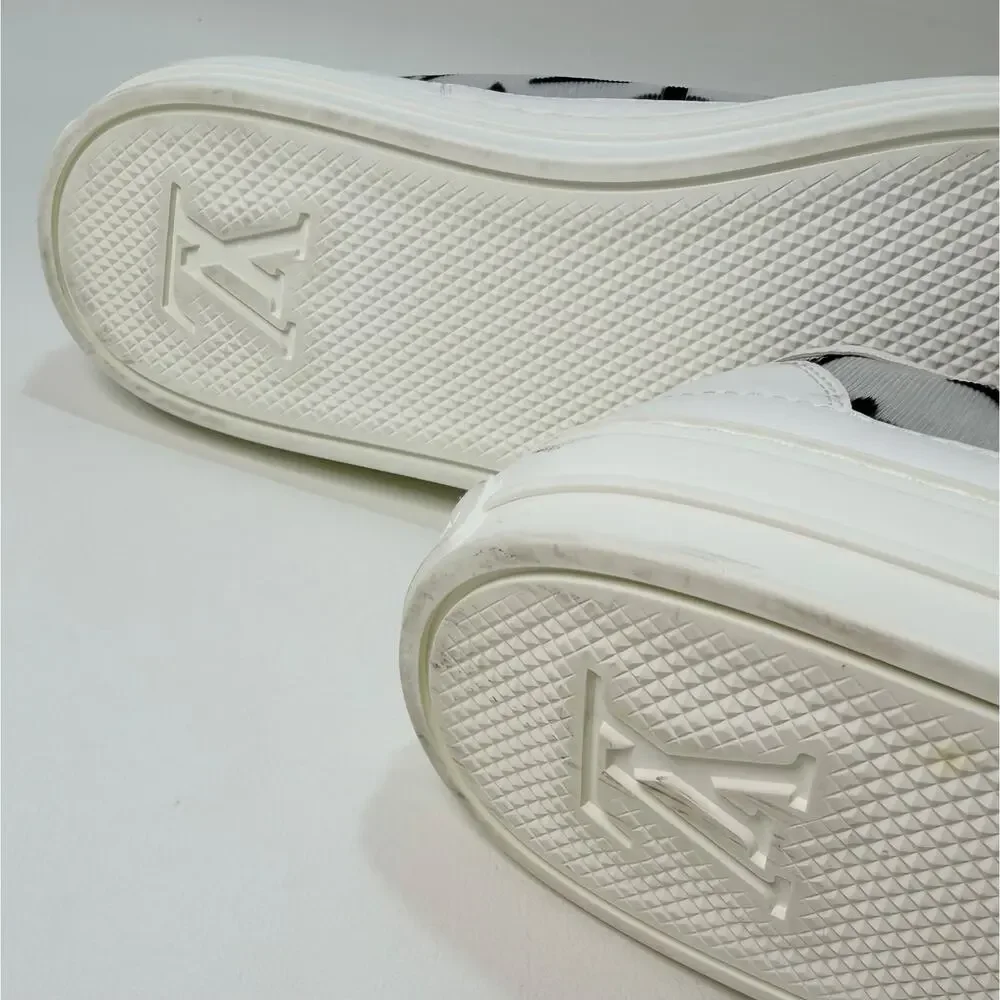 Louis Vuitton Stellar Monogram Mesh Low Top Sneakers White Size EU 37 US 7 Auth